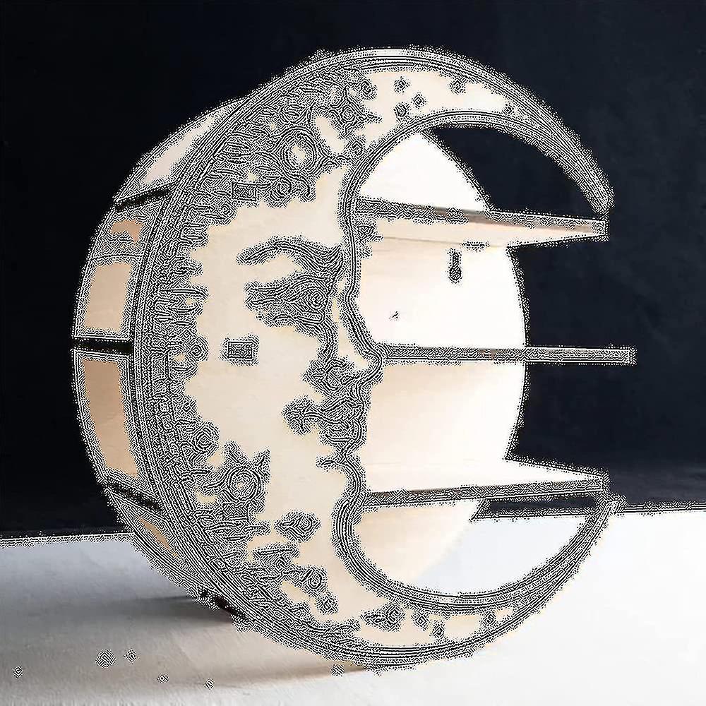 Mensola lunare a parete Decorazione da parete Mensole in legno