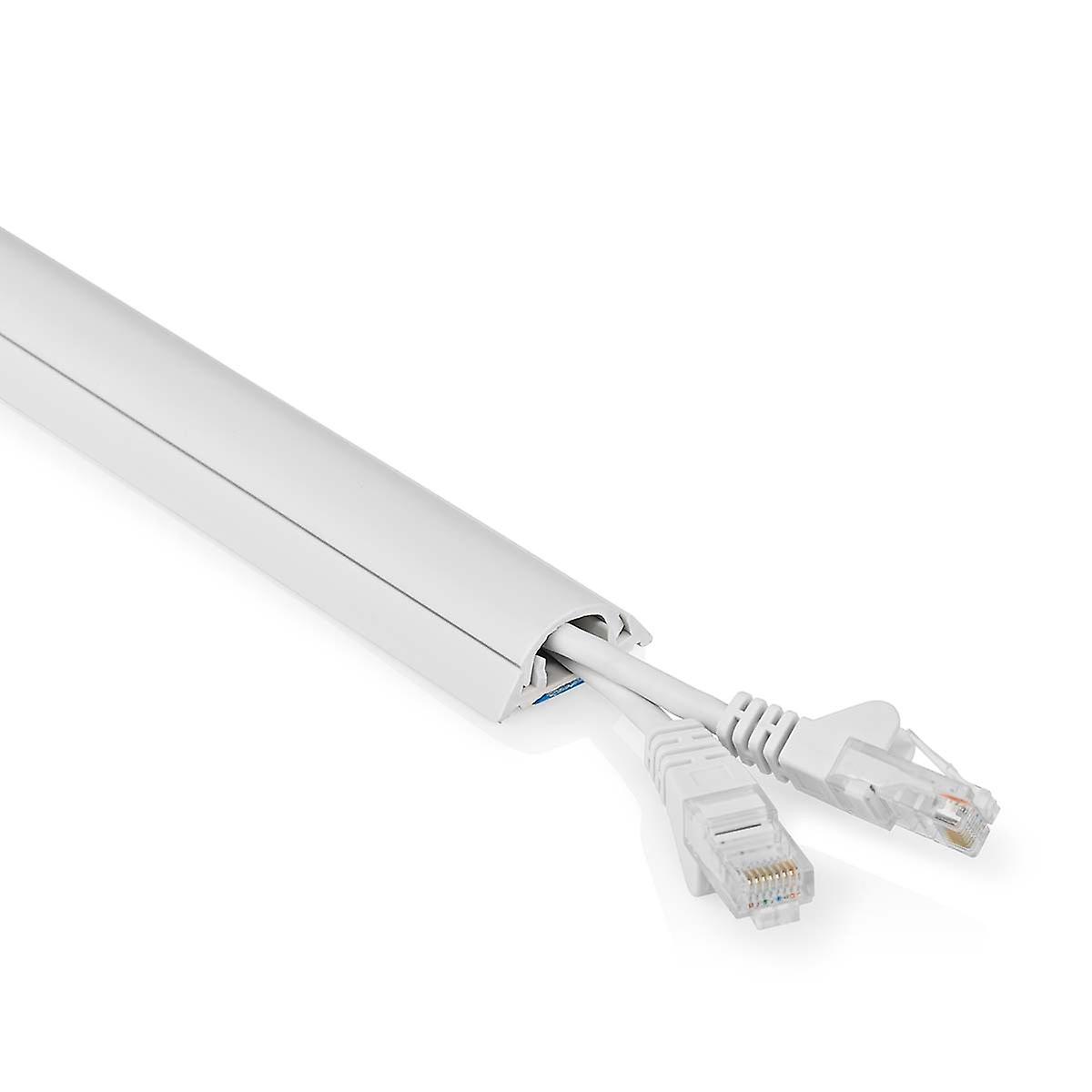 Cable Management | Channel | 1 pc. | Maximum Cable Thickness: 12mm | PVC | White
