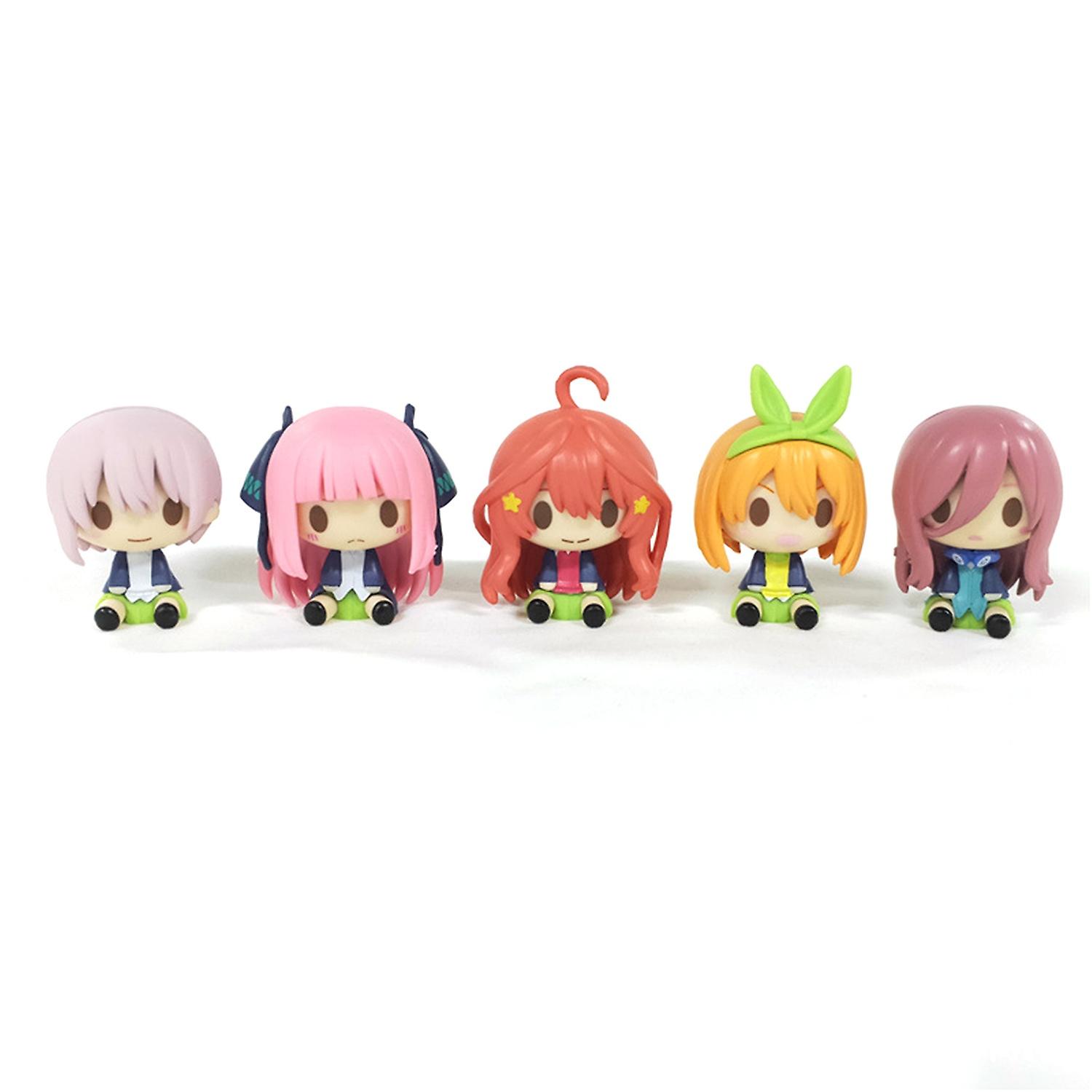 5Pcs Figure Model The Quintessential Quintuplets Action Mini PVC Simulation Miniature Display Mold
