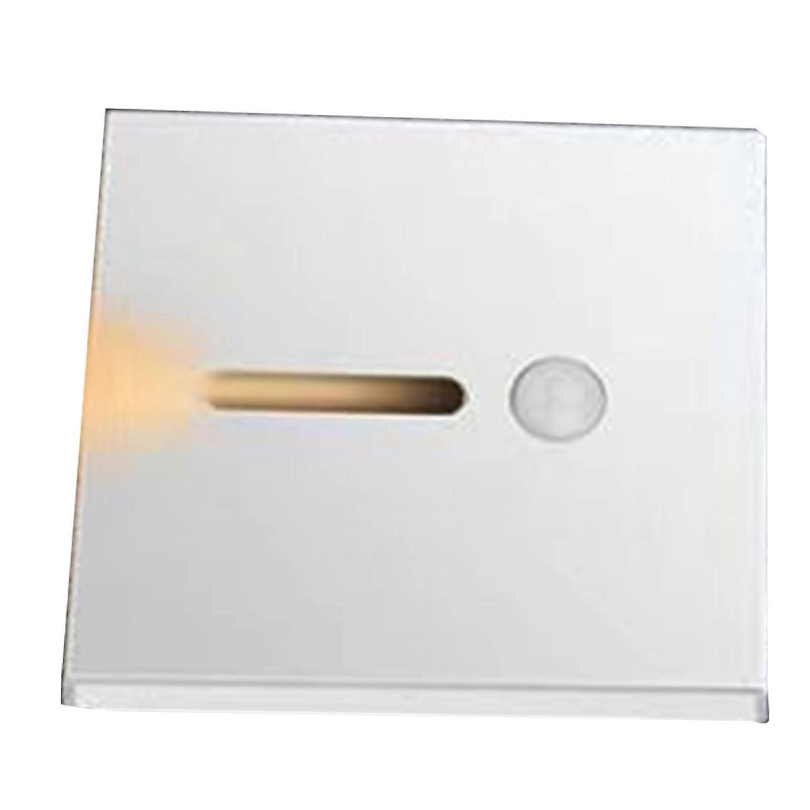 LED Motion Sensor Night Light ABS Small LED Induction Lamp for Bedside Corridor Hallway White