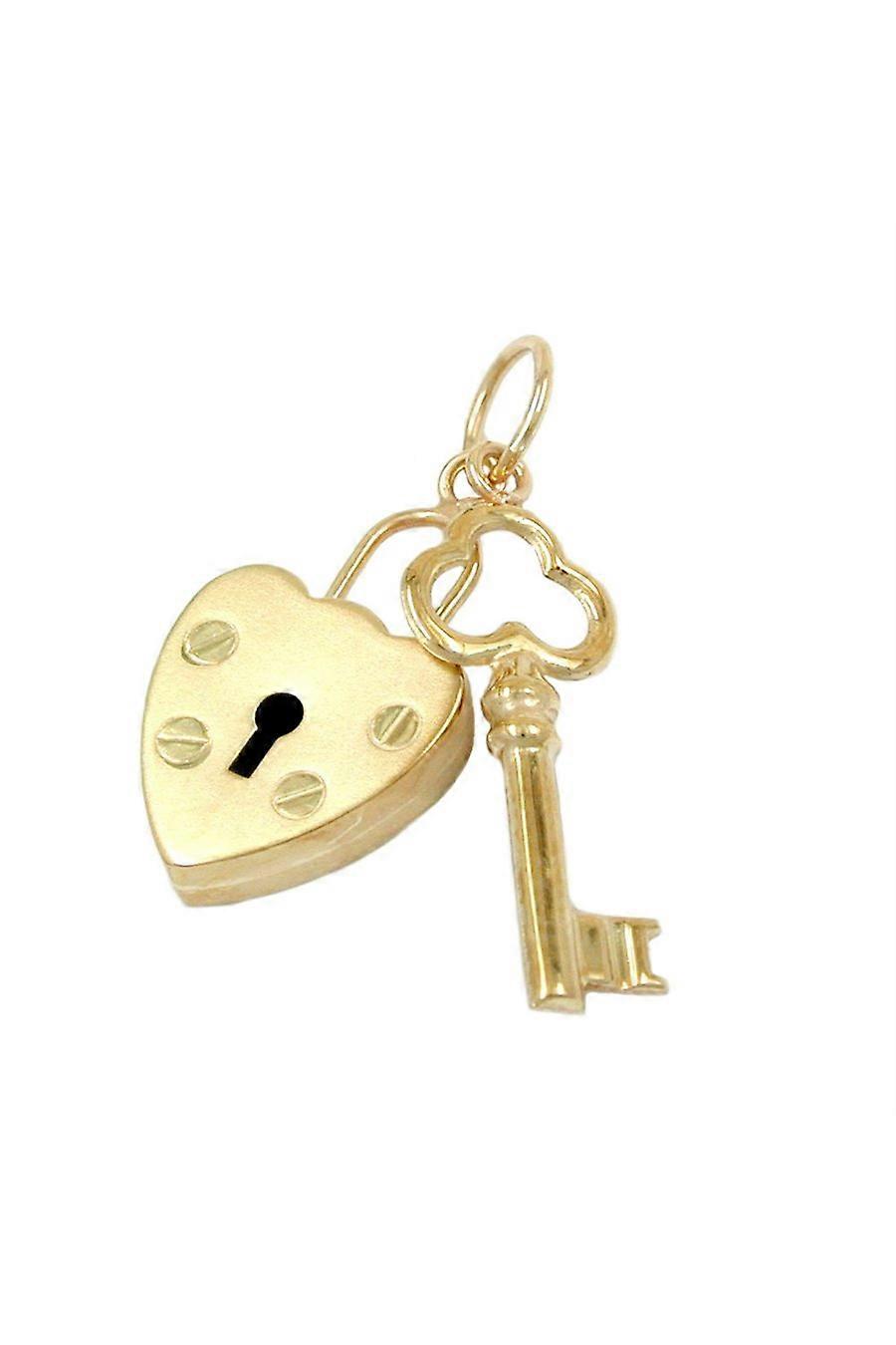 Pendant Lock - Key 9k Gold - Gl430557