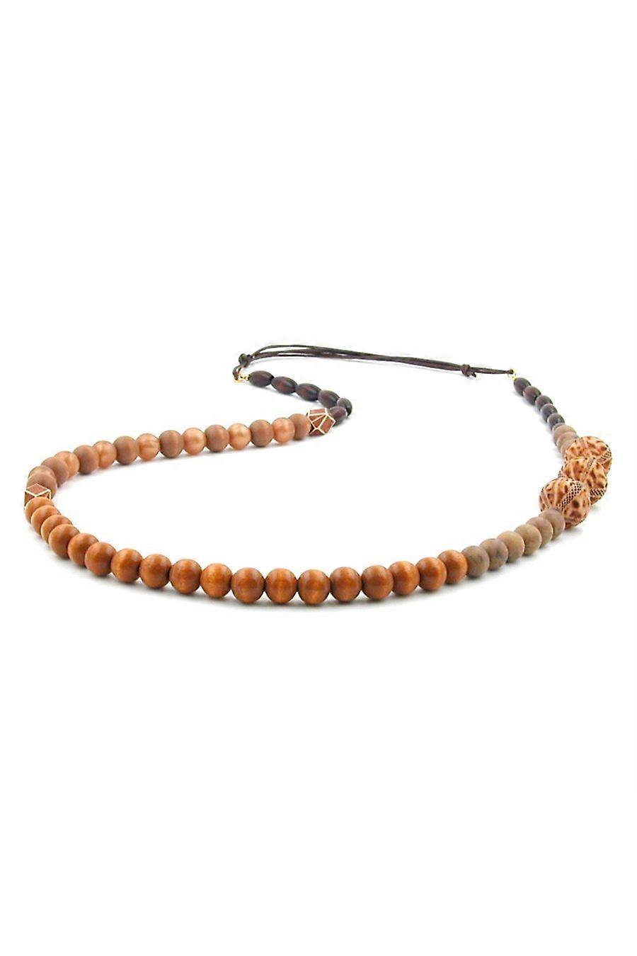 Necklace Nougat/light Brown/dark Brown Colours - Gl00123