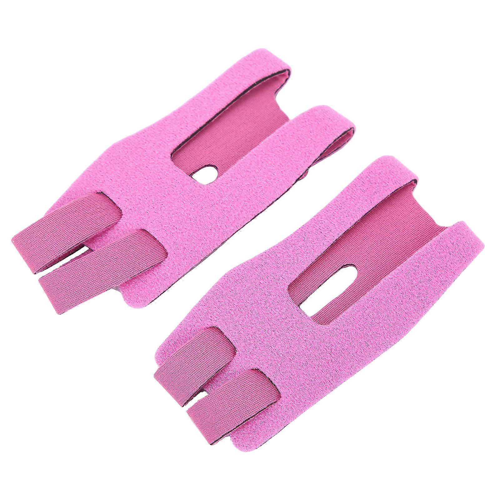 1 Pair Pink Elbow Support Straps Breathable Elastic Fabric S Size