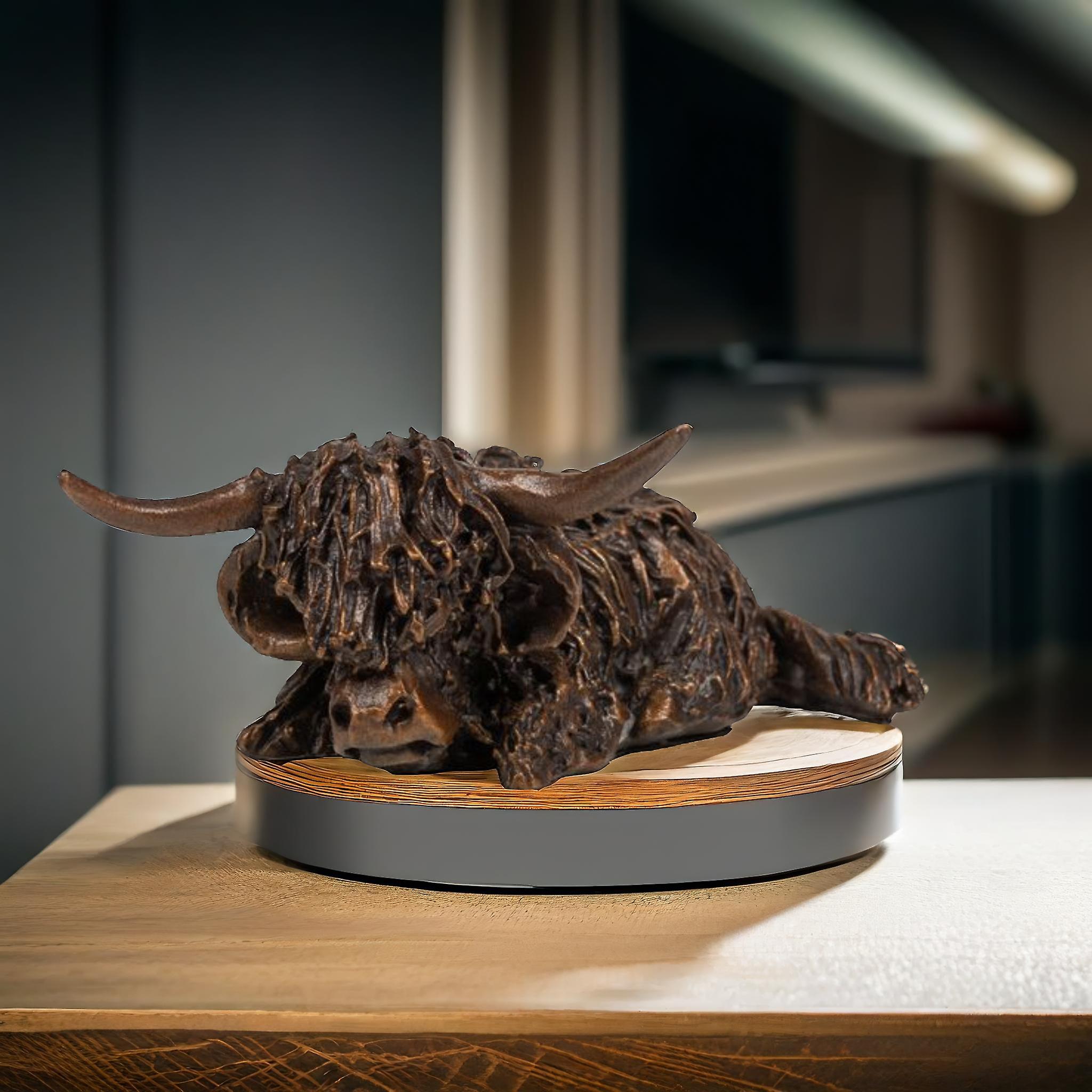 Highland Cow Resting Sculptures & Statues