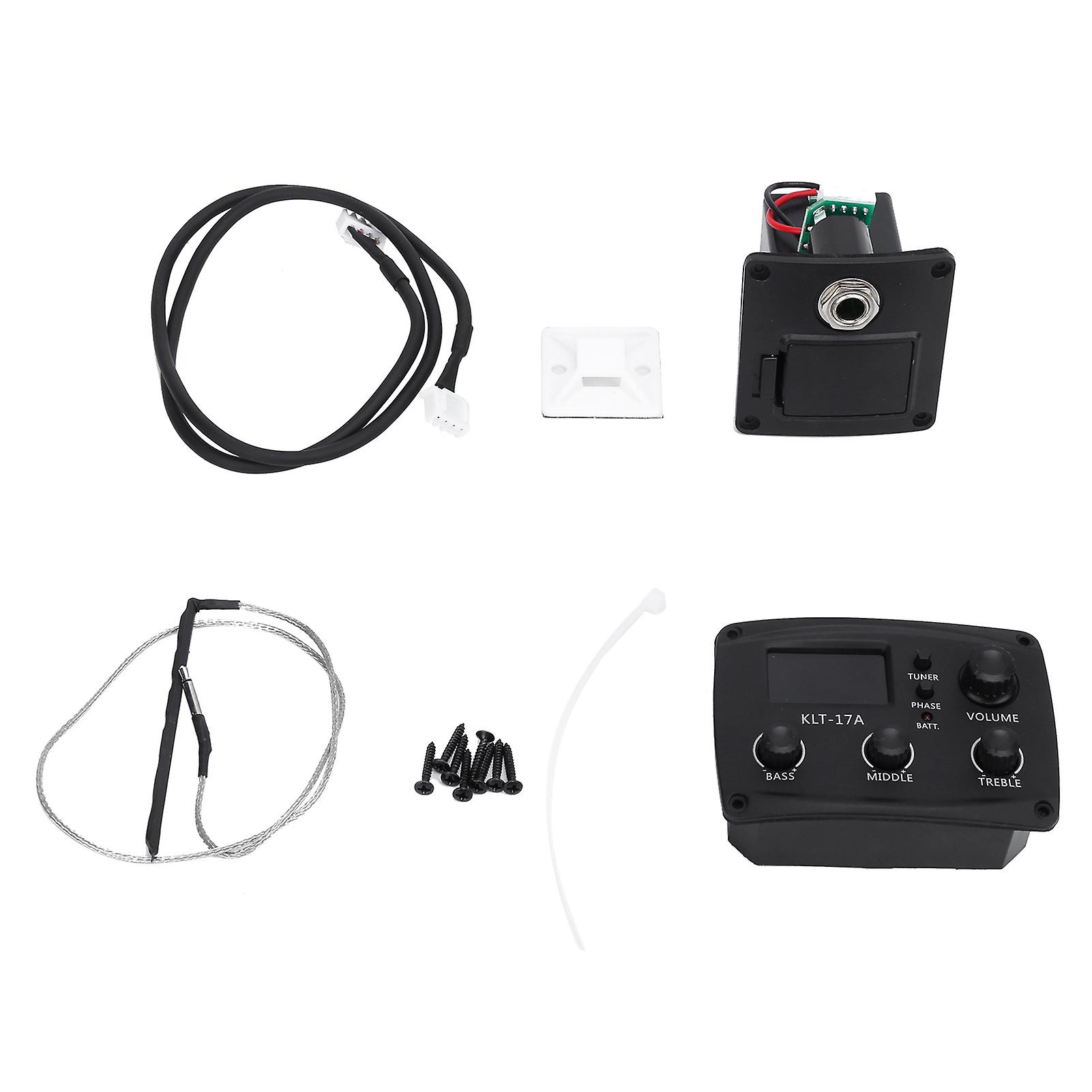 Guitar Pickup LCD Display Tuner Set Kit Instrument Accessory Replacement for Folk Classic
