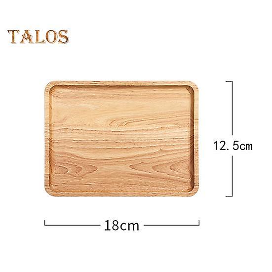 Träbricka Rektangulär tekopp Förvaringsbricka Lätt slitstark serveringsbricka i trä för