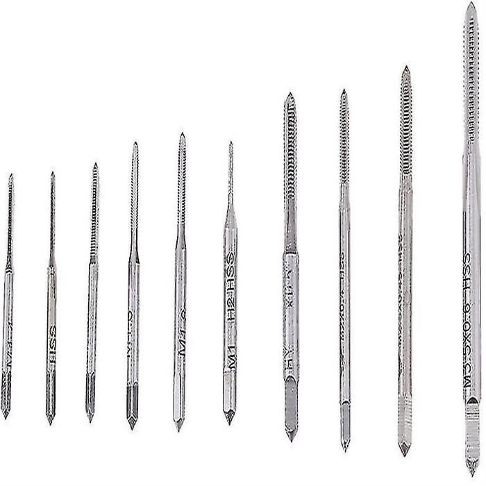 10pcs Mini Metric Threaded Tapping Screws Hand Machine Tap M1-M3