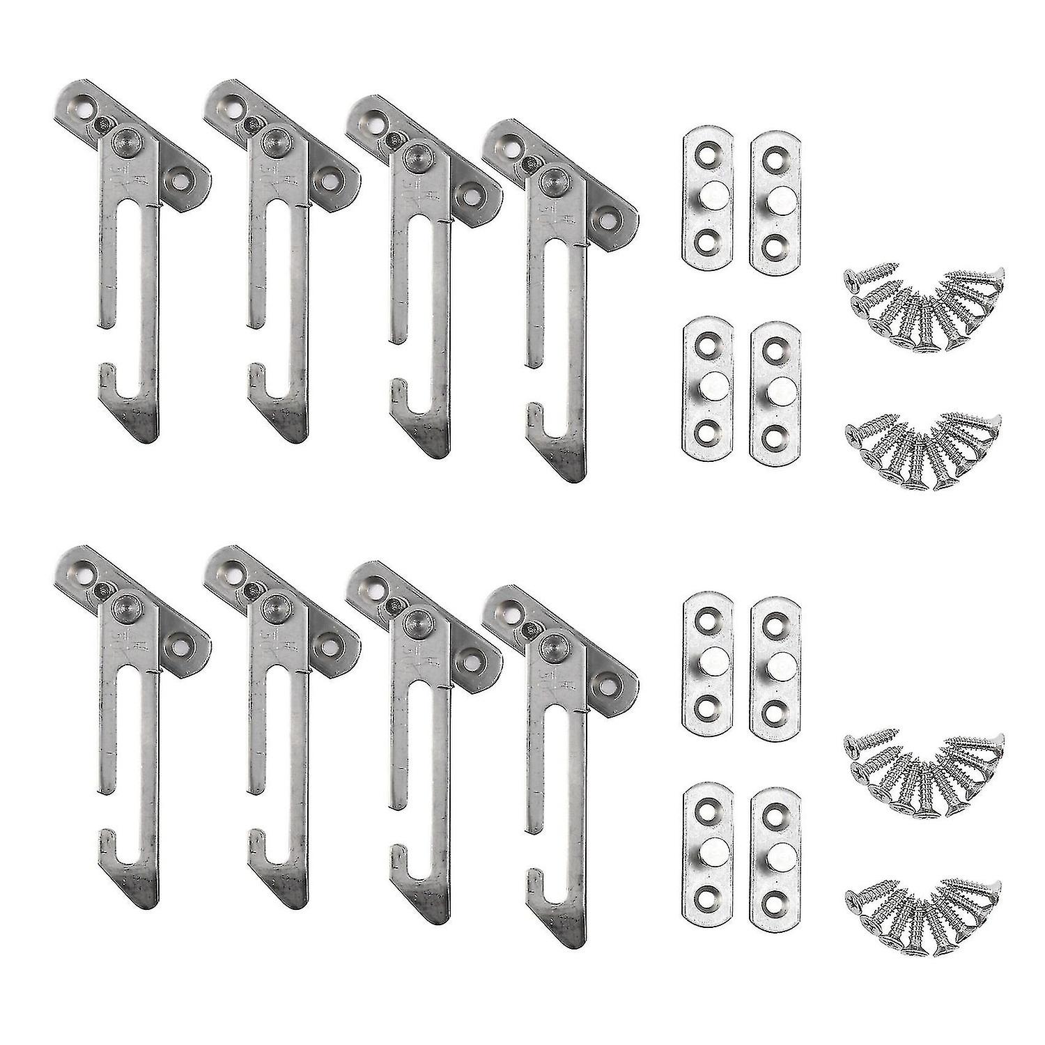 8 Pack Window Restrictor Locks Window Restrictor Hook Stainless Steel Child Lock Restrictor with Sc