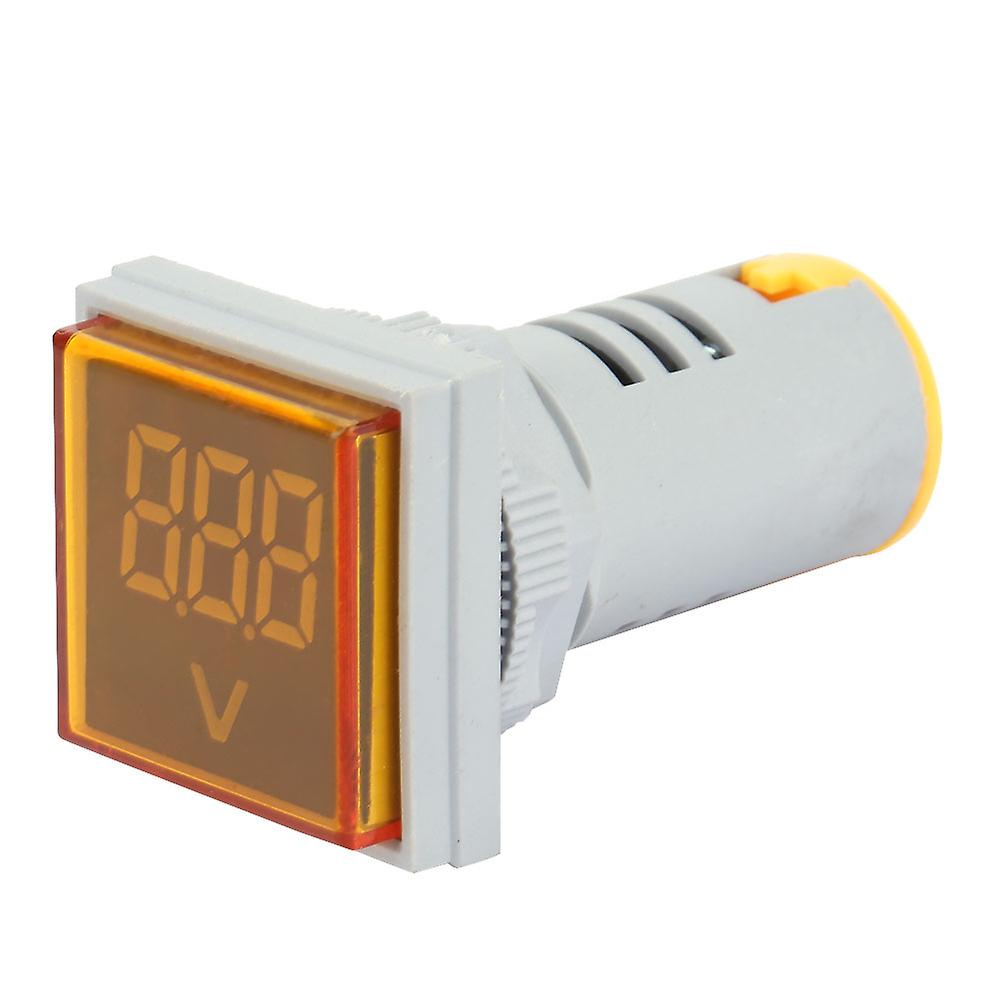 LED Voltmeter Signal Light Digital Display AC Voltage Meter Indicator Lamp Tester Yellow