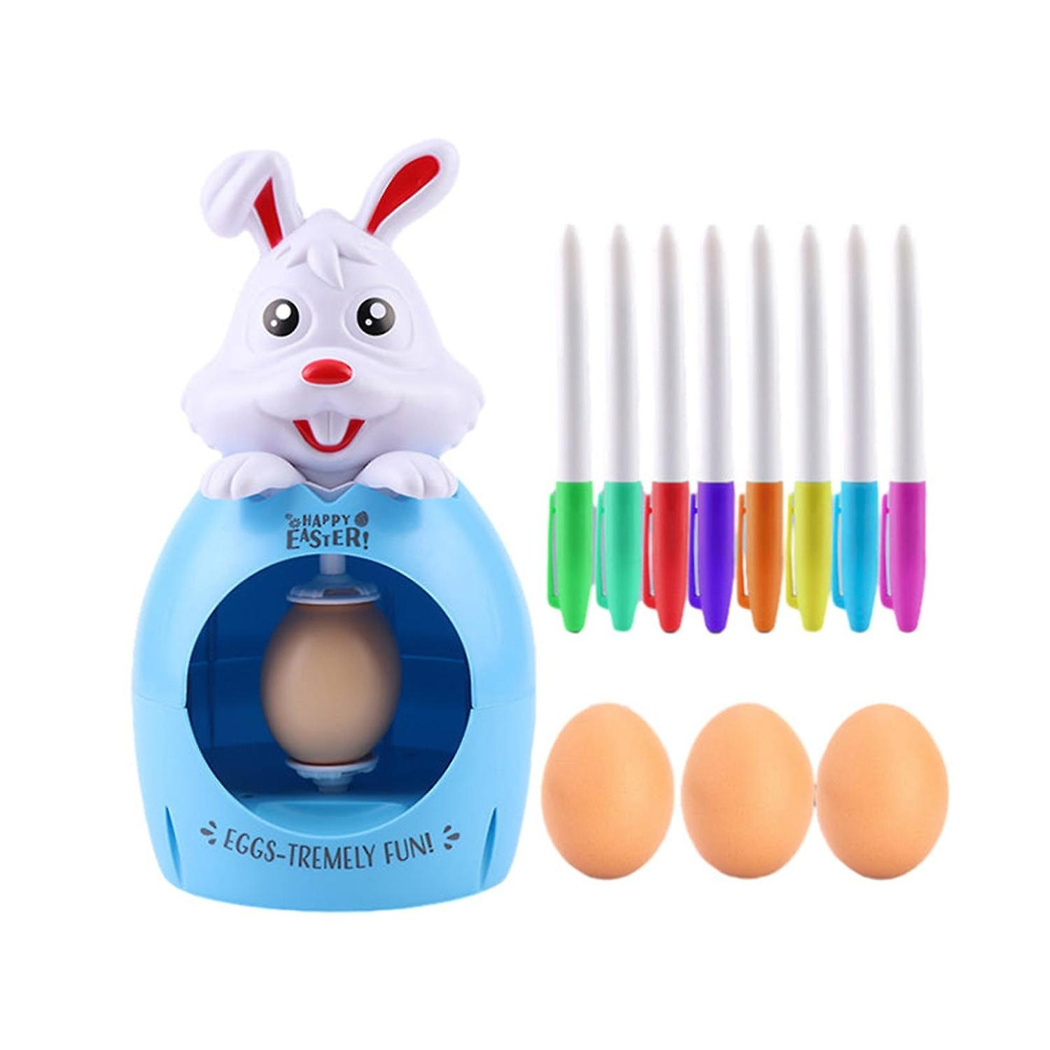 Easter Egg Decorating kit Bunny Spinner Egg Decorating Machine Easter Toy BLUE