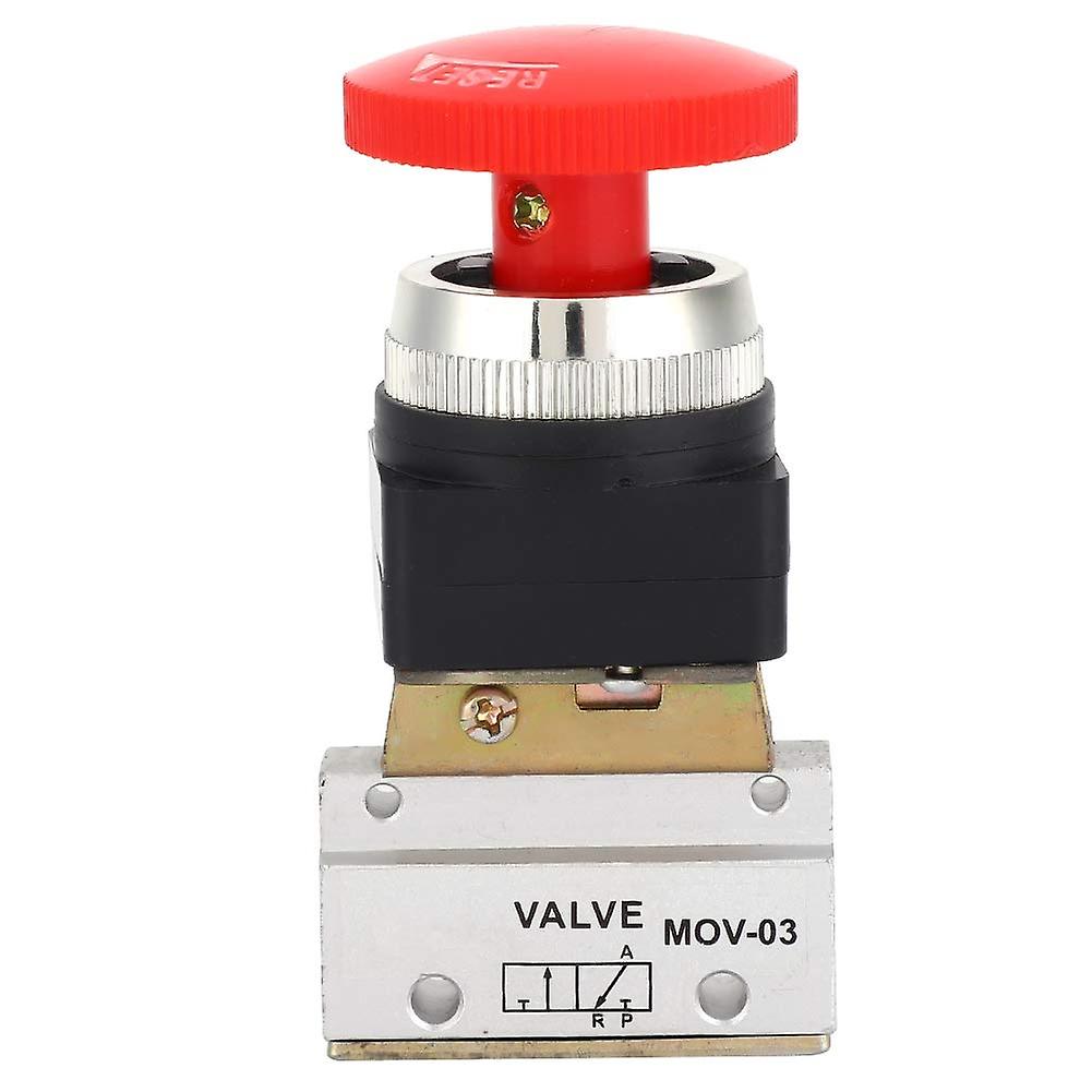 Push Button Pneumatic Valve 3 Way Pneumatic Control Mechanical Valve 2 Position Control Red Mushroom