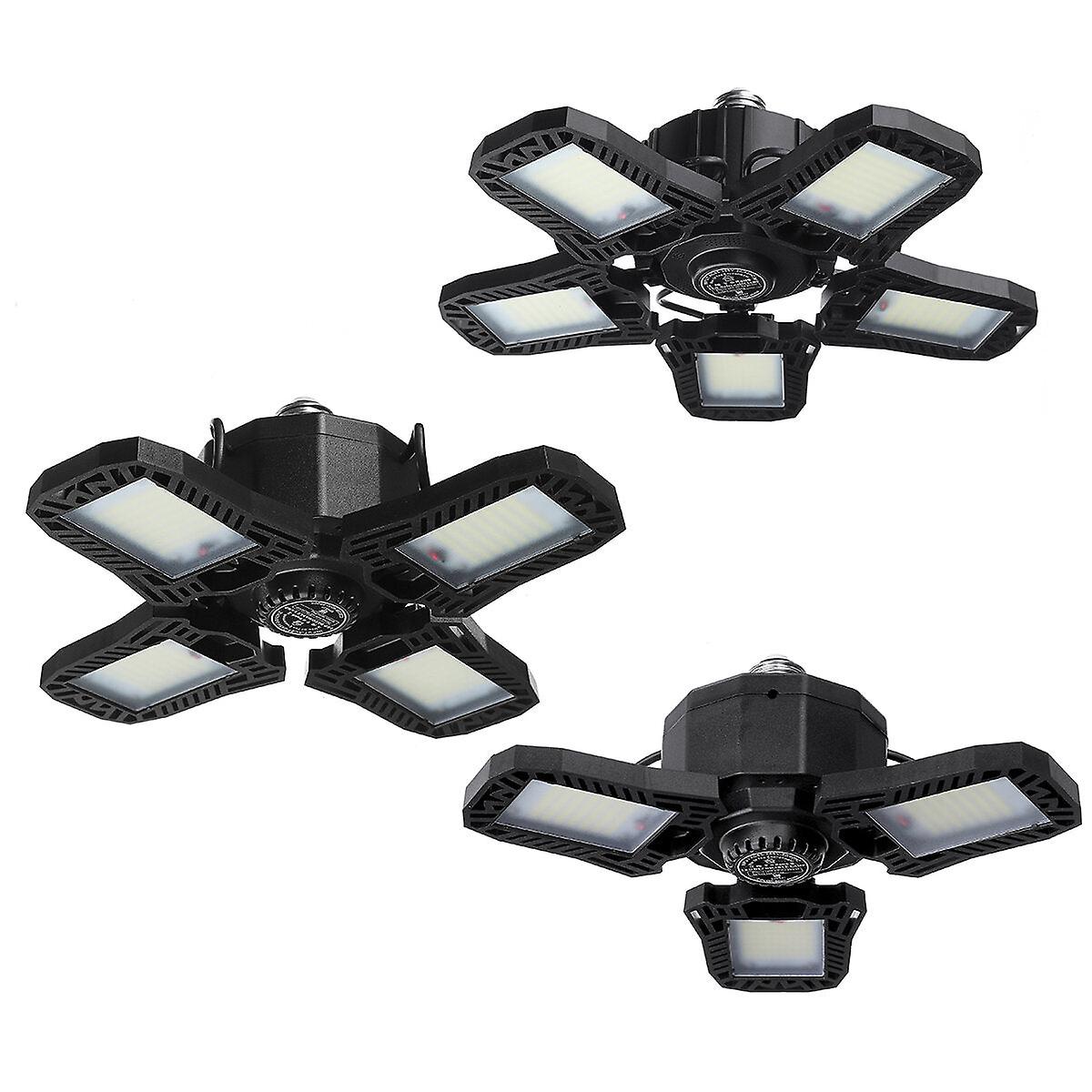 E27 3/4/5 Blades Led Foldable Garage Ceiling Light Mining Workshop Supermarket