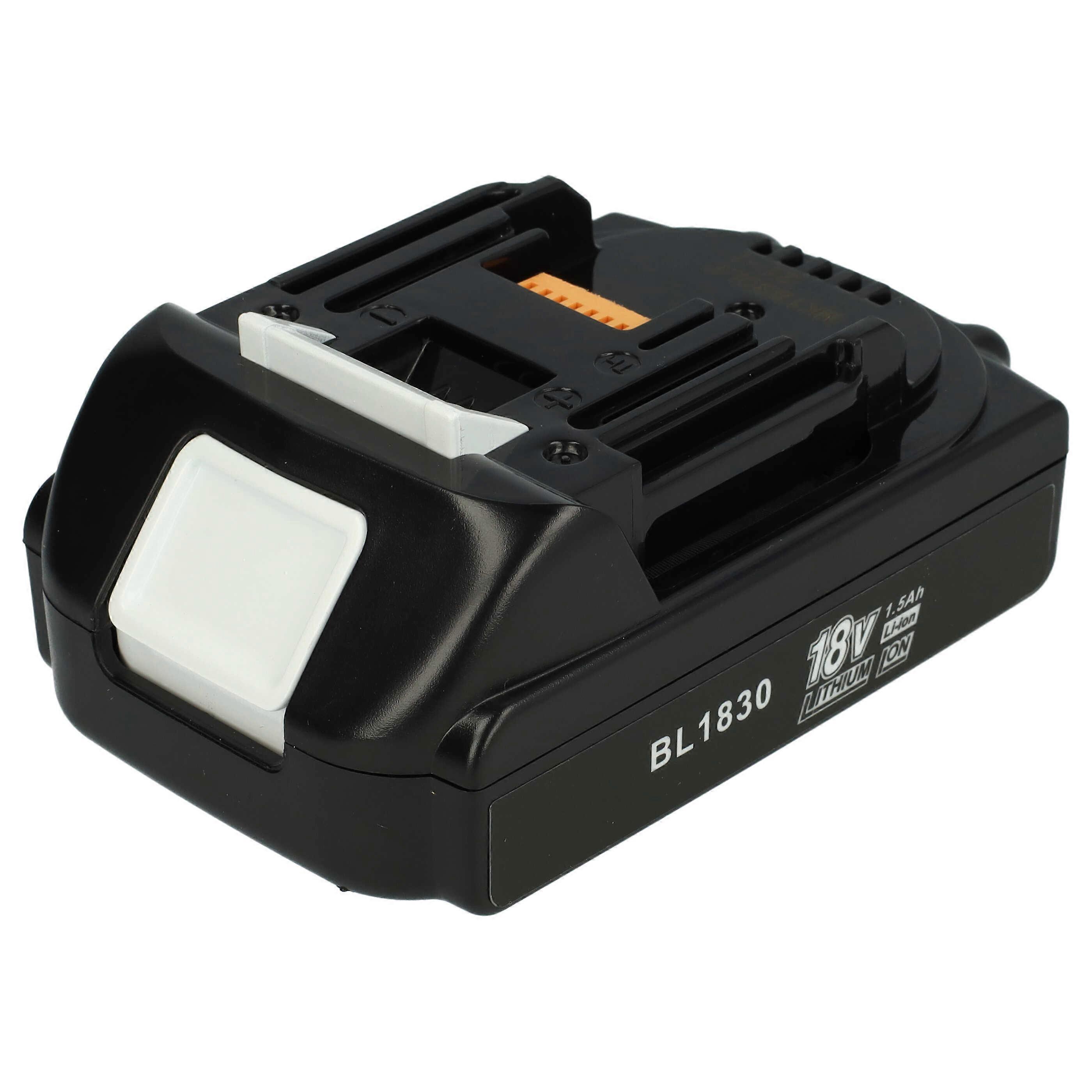 Batteria vhbw compatibile con Makita DUP361Z, DUP361ZN, DUM168ZX, DUP362, DUM604, DUP362Z, DUM604RFEX, DUM604Z, DUP361 (1500 mAh, Li-Ion, 18 V)