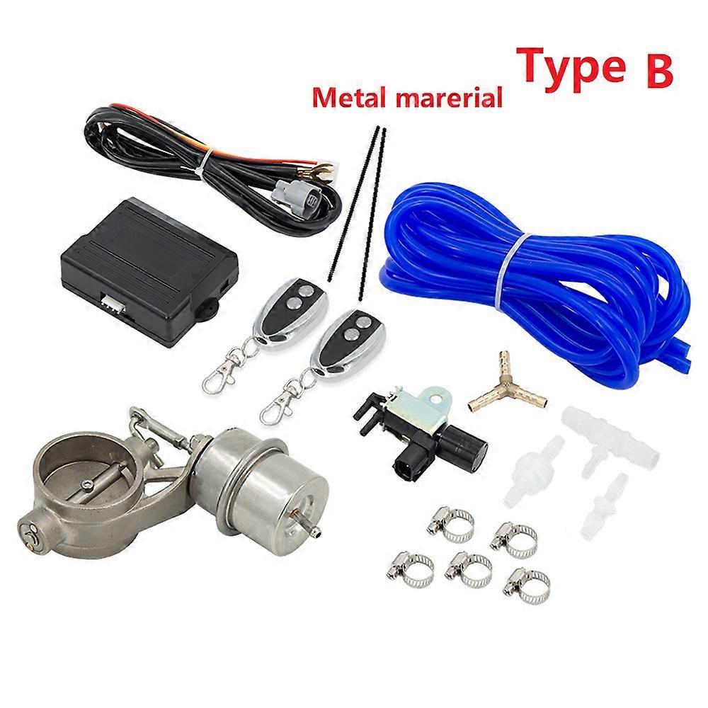 Exhaust Control Valve Set Cutout 2"/2.36"/2.5"/2.75/3.0"/3.5" Pipe Close Style With Vacuum Actuator with Remote Controller Set