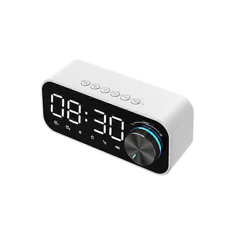 Alarm Clock＆Speaker With led mirror (Black)