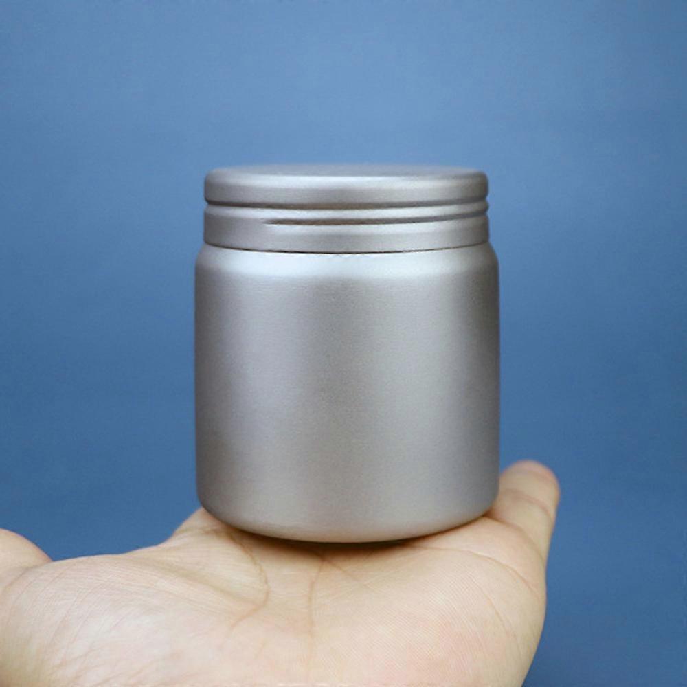 Titanium Tea Bottle Titanium Alloy Storage Canister Lightweight Outdoor Tool