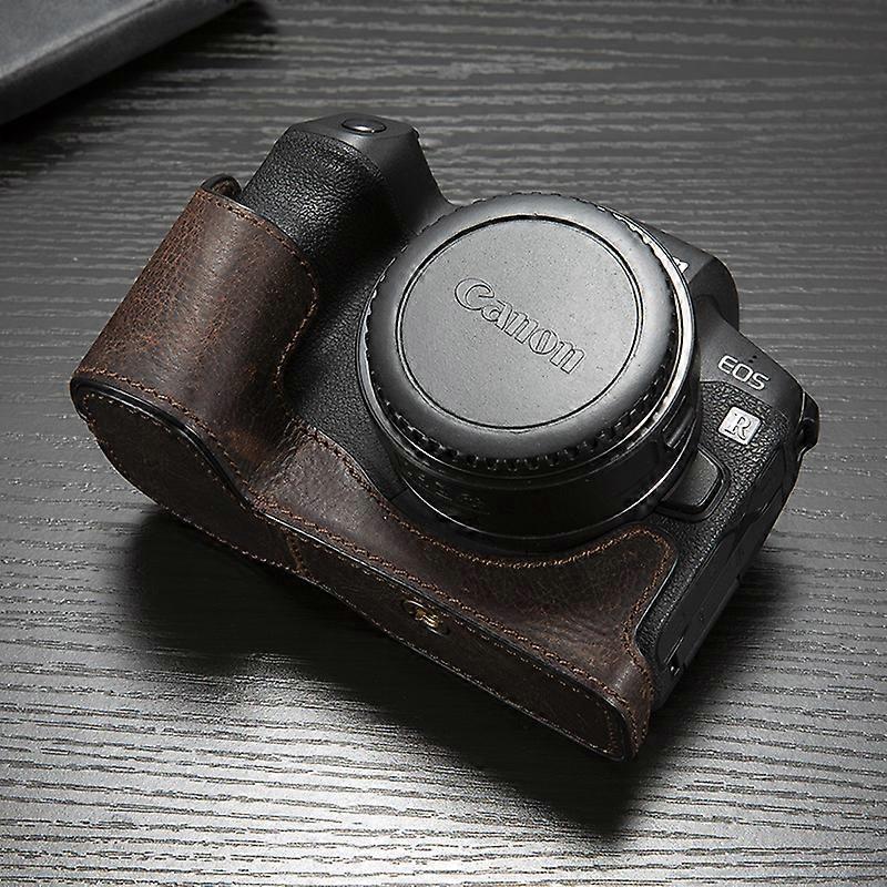 For Canon Eos R Rp Camera Bodysuit Eos R For Leather Camera Case Handle Half Bag
