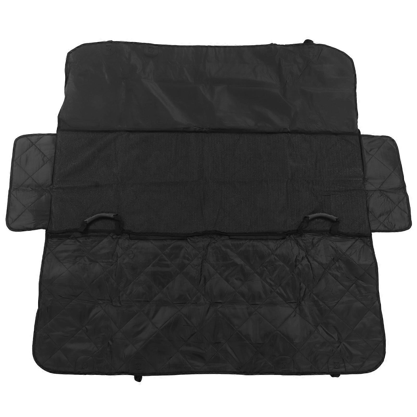 犬用バックシートエクステンダー 防水オックスフォード布 滑り止め 通気性 ミニマリスト ペット用バックシートブリッジ ブラック