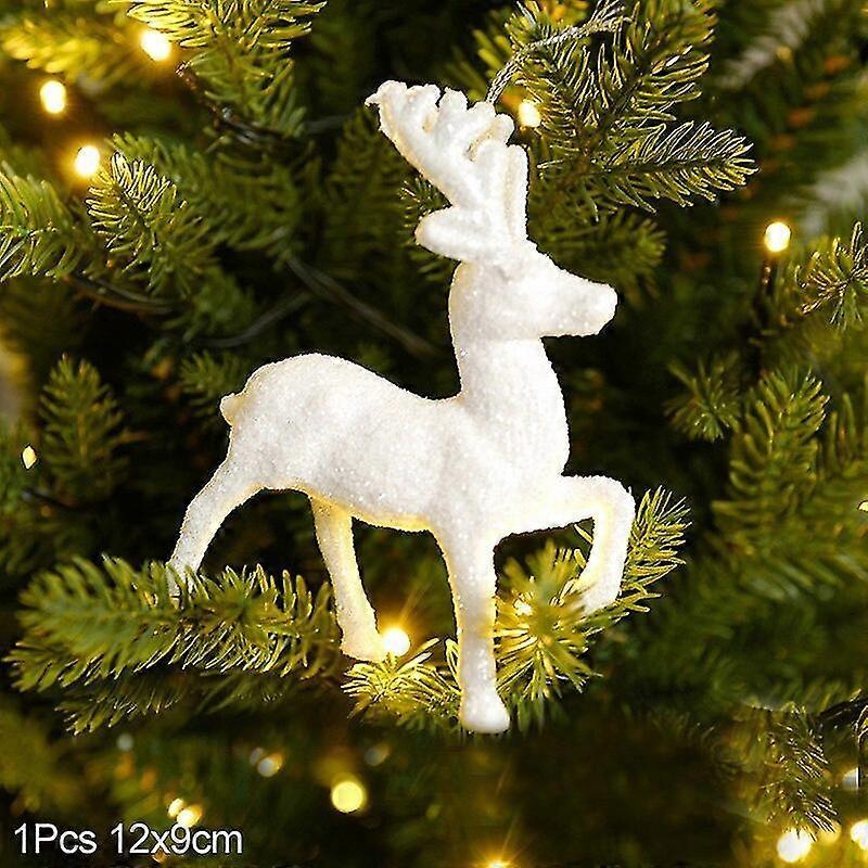 Jianghuoクリスマスツリーペンダントスノーフレークエンジェルジカハンギングオーナメントクリスマスデコレーションホームキッズおもちゃ新年パーティー