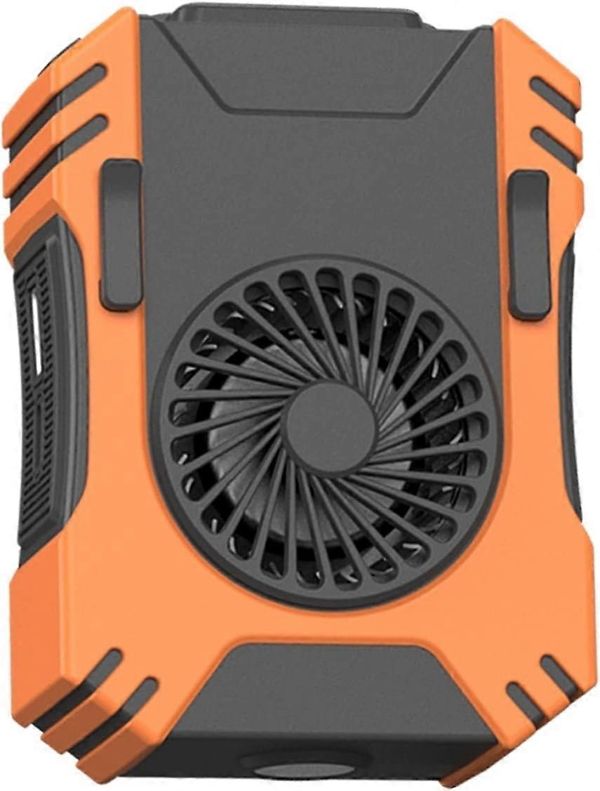 Waist Clip Fan, Personal Cooling Necklace Fan, 3 Speed 5000mAh Power Bank and Spotlight