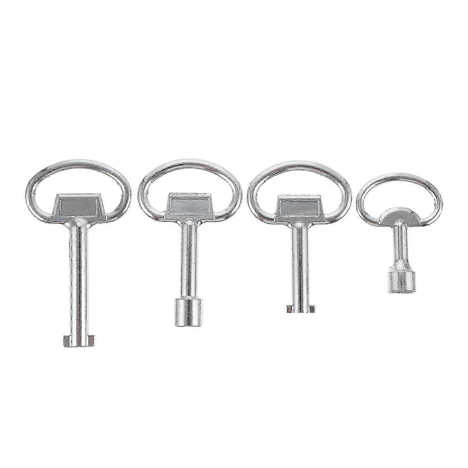 4 kpl Universal Socket Alloy Utility Key Showcase Lock One Word Key Metal Plumber Key Kaappiavain