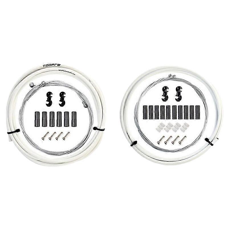 Brake/Shift Cable&Housing Group Sets for Bike Road Bicycle Shift Gear Derailleur/Brake Kits White