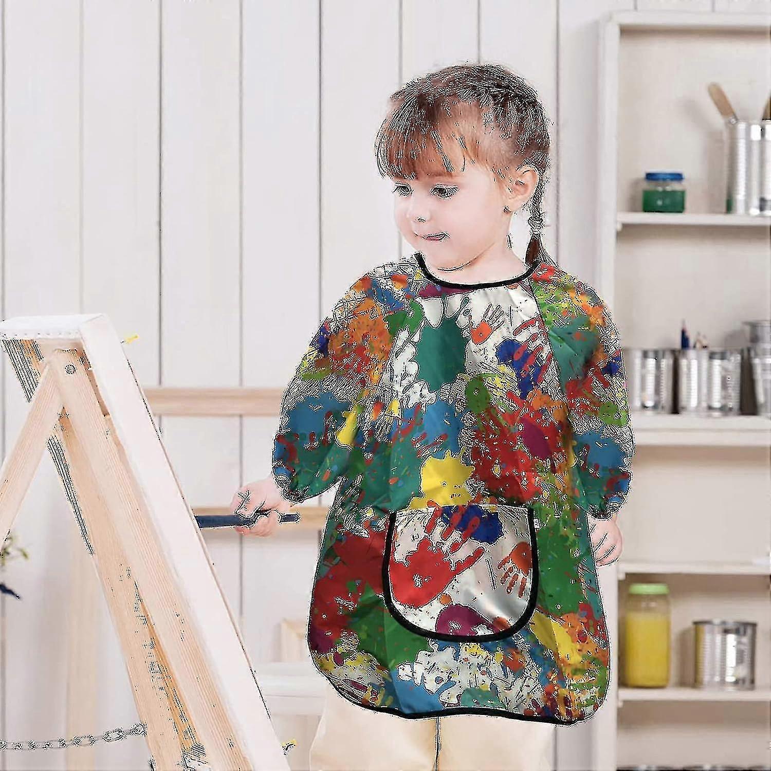 Tablier Enfant Sans Manches Naapesi - Imperméable, Motifs Animaux - Pour Peinture, Cuisine, Activités Créatives