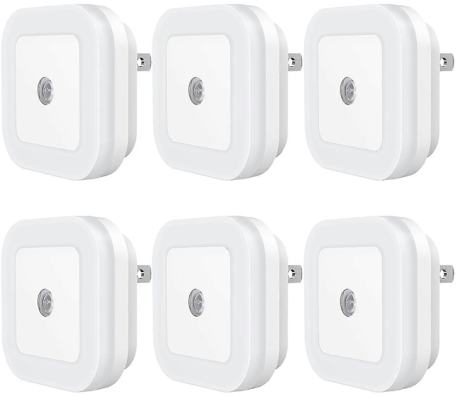 Plug-in LED Night Light with Dusk to Dawn Sensor 6-Pack