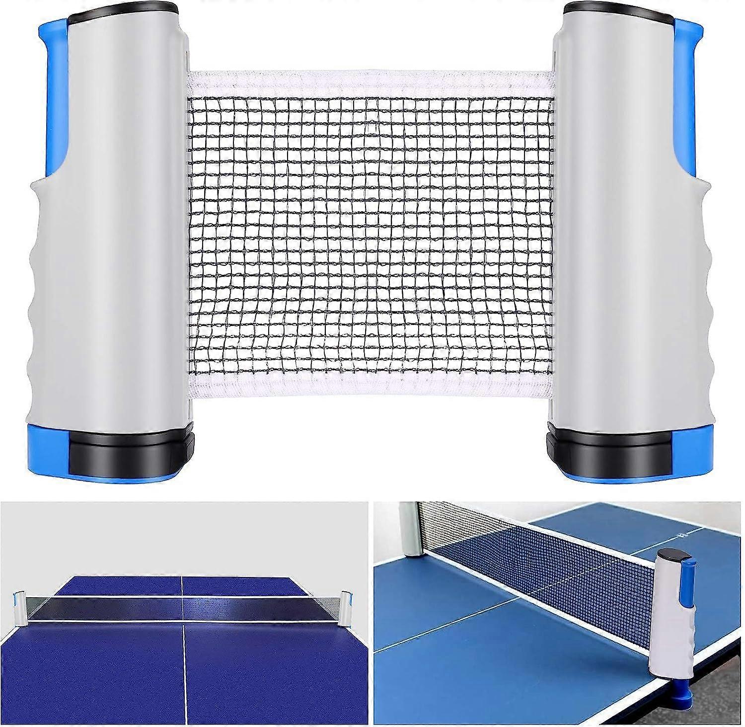 Rete da ping pong, rete da ping pong retrattile Ping Pang Net Rete da ping pong regolabile portatile per interni ed esterni, grigio