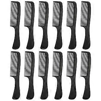 12pcs Plastic Combs Home Barber Shop Hair Styling Combs Hair Cutting Combs