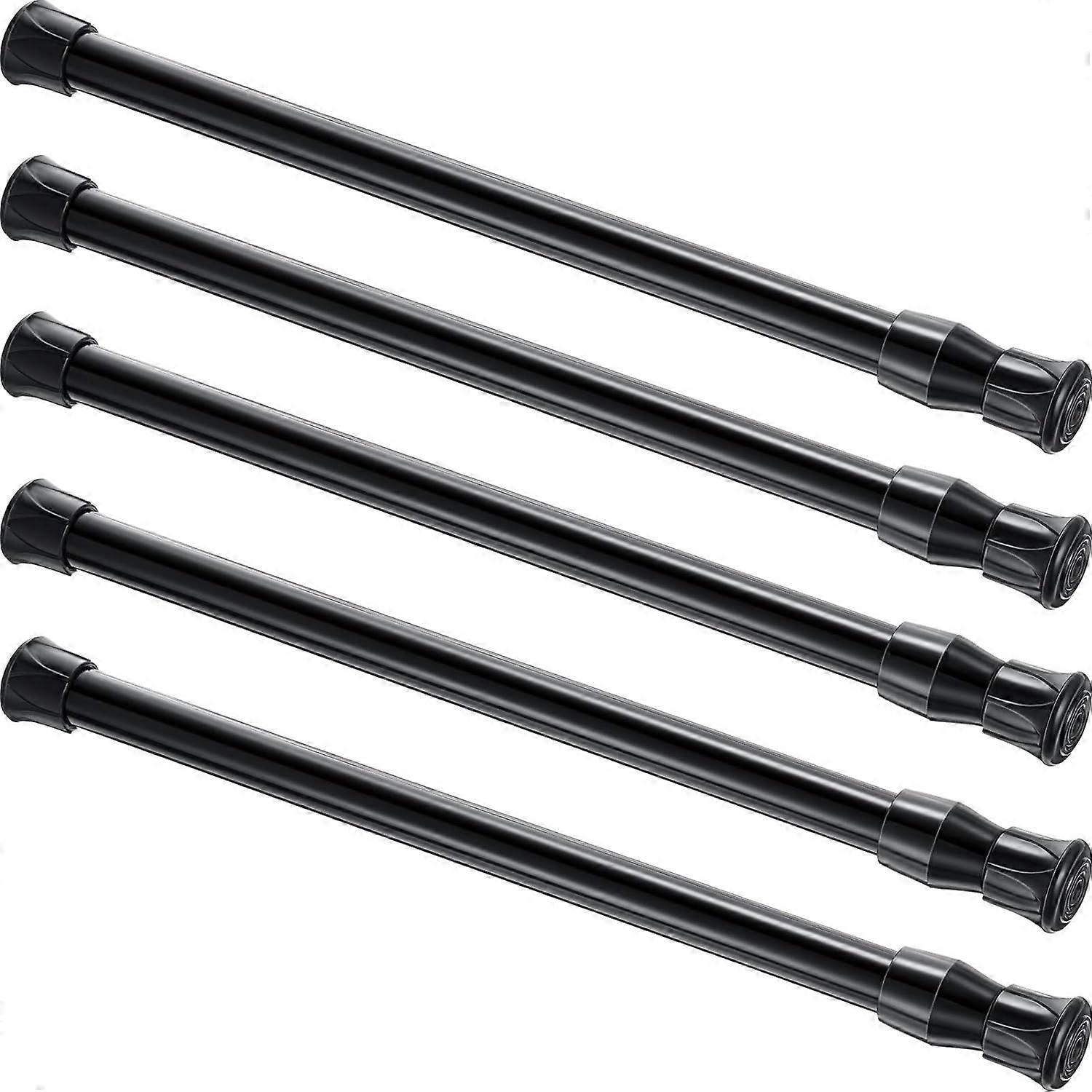 5 Pack Cupboard Bars Tensions Rod Spring Curtain Rod for DIY Projects, Extendable Width (9.84 to 15.75 Inches)