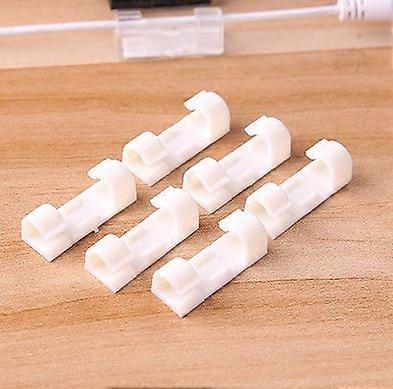 20 Pcs/lot Clips De Gestion Des Cbles Auto-Adhsif Fixation Cordon Charge Donnes Organisateur Fil Stockage Titulaire Dispositif Wrapper Fournitures