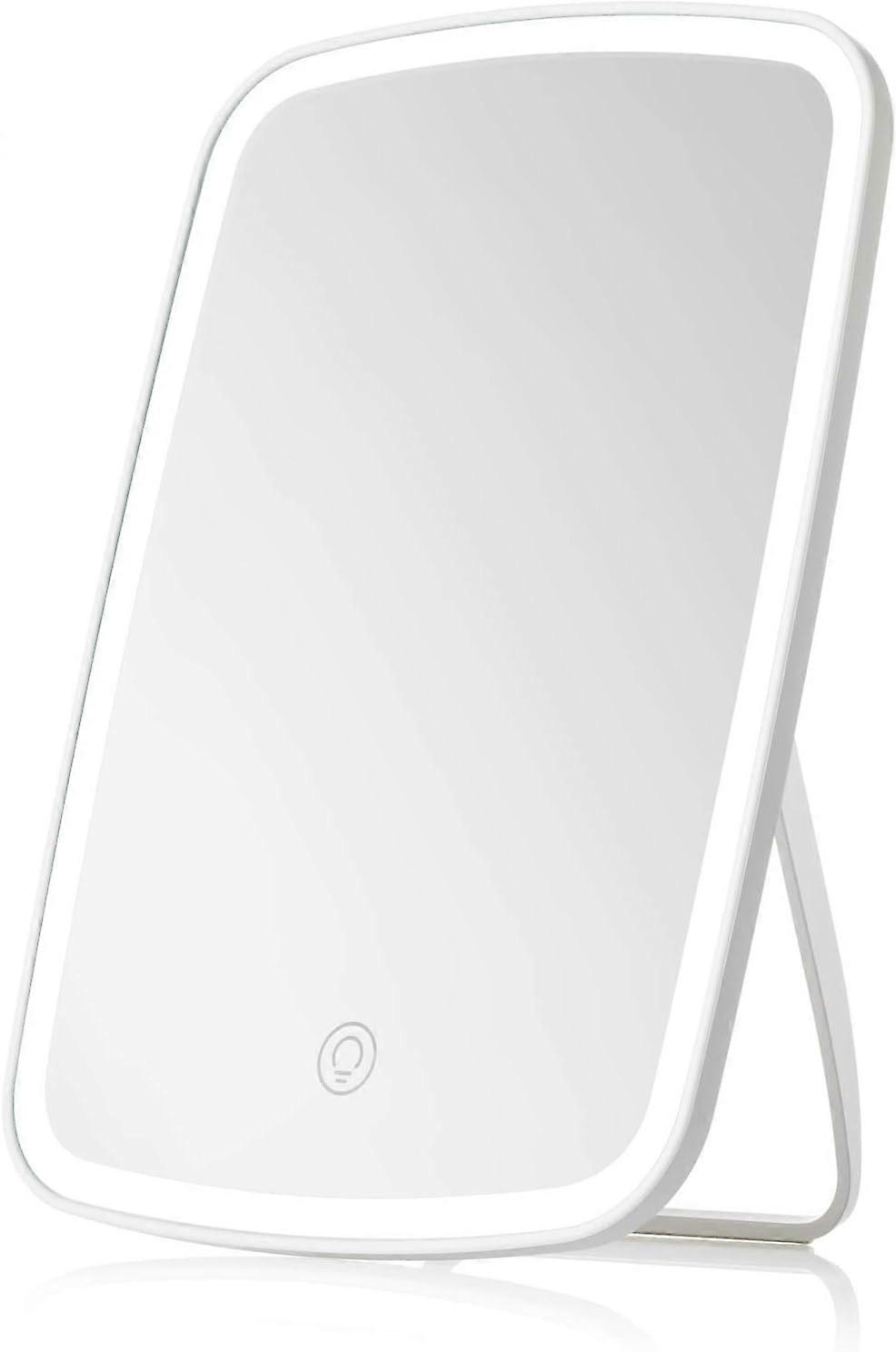 Touch screen vanity mirror with LED brightness adjustable portable USB charging
