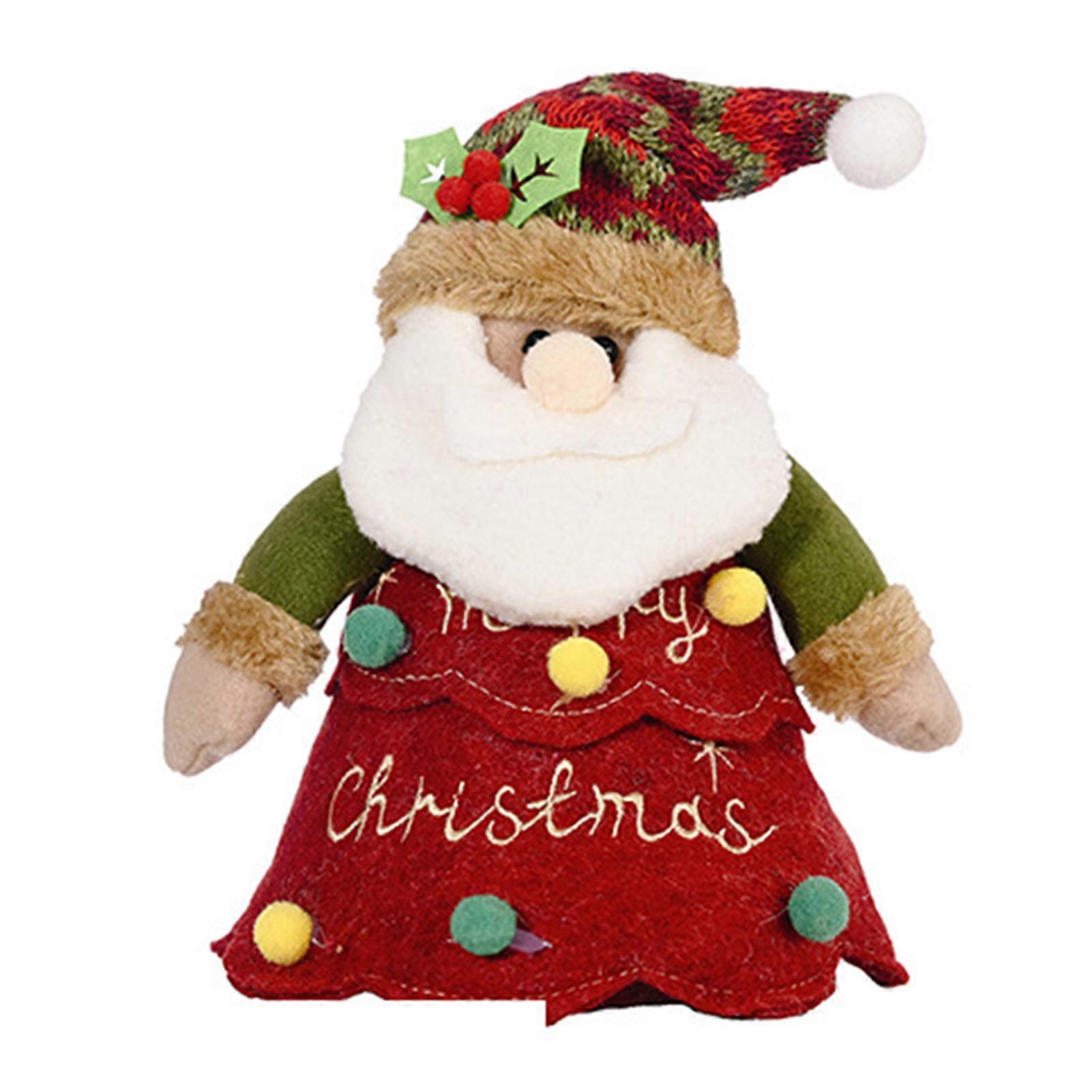2023 Christmas Sack Exquisite Santa Claus Snowman/Elk Design Tree Shape Vibrant Color Printed Linen Candy Bag