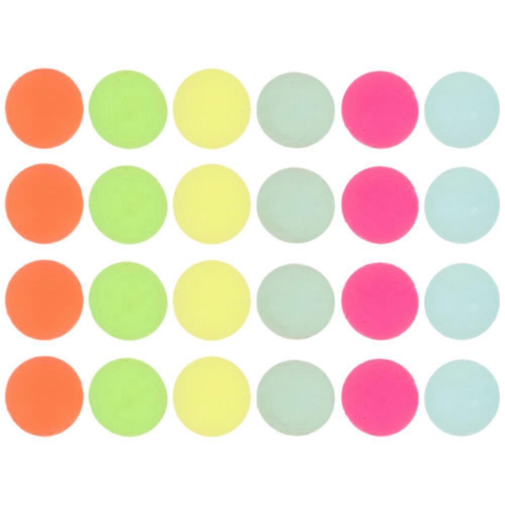 24pcs Glow in the Dark Bouncy Balls Bounce Balls Toys Boucing Ball Plaything Party Favors Random Color