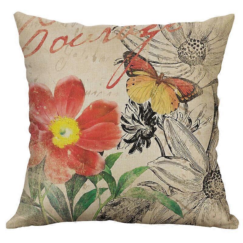 ヴィンテージフラワーコットンリネンソファウエストクッションカバー枕カバー家の装飾デザイン1806jpjcjh