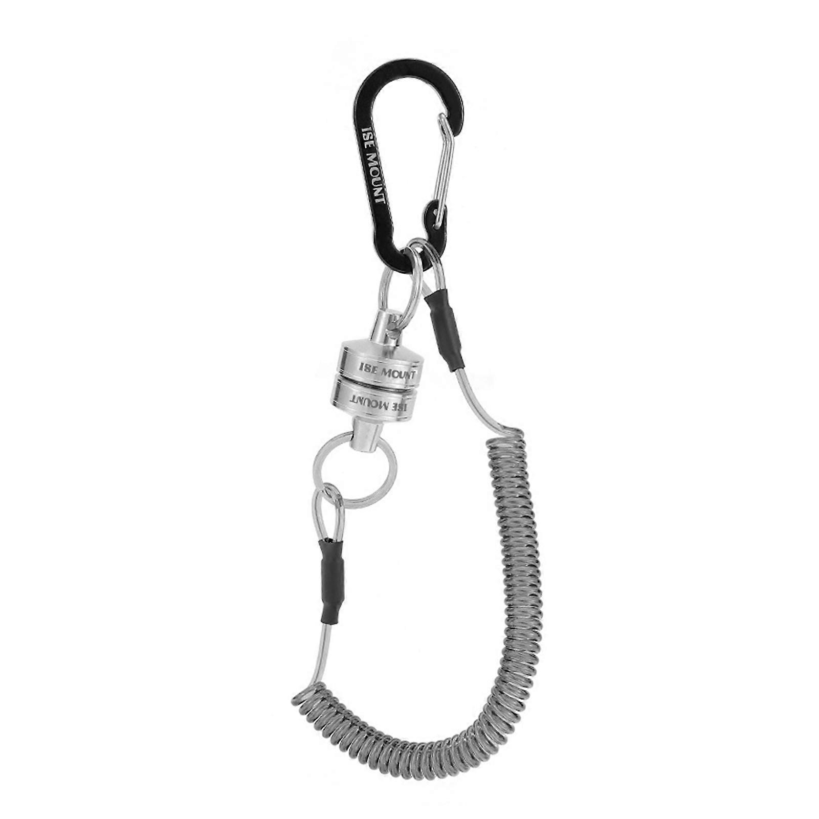 Fly Fishing Net Release Retractor Widely Used Magnet Clip Holder Retractor with Retractable Coiled Lanyard Carabiner