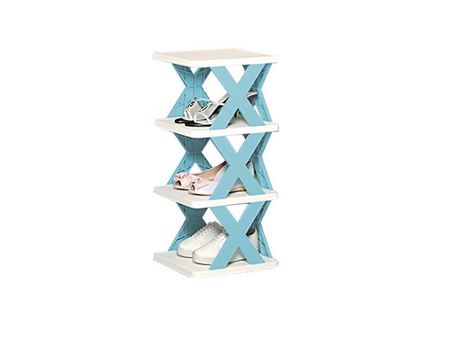4-Tier Stackable Shoe Rack Storage Shoes Shelf Space Saving Shoe Organizer