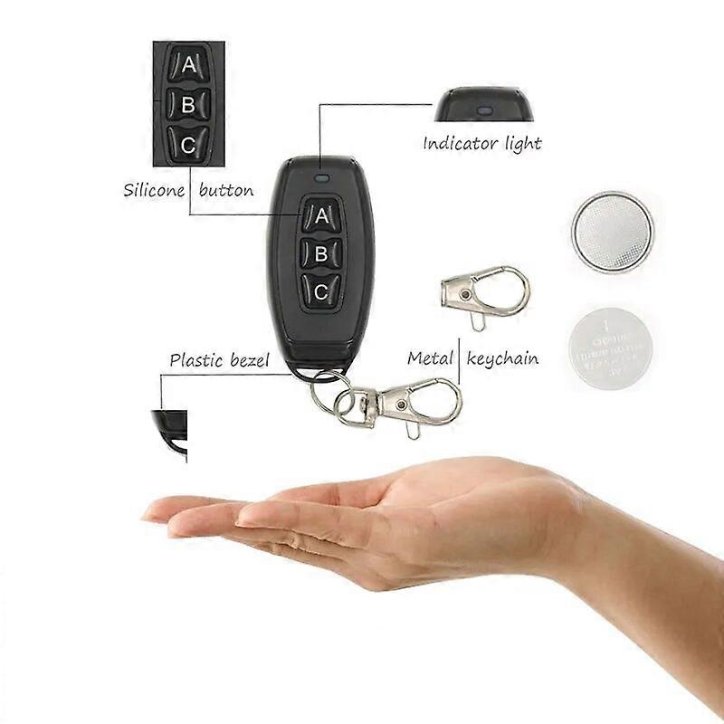 Smart Home 433Mhz Wireless Smart Light Switch 1/2/3Gang RF Remote Control Push Button Switch 110V 220V 10A Receiver Ceiling Lamp