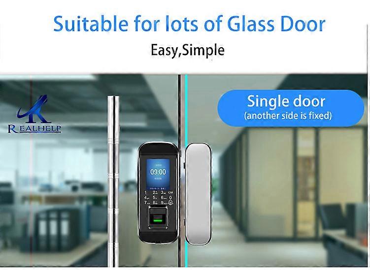 2000Users Office Glass Door Fingerprint Lock Single/Double Door Fingerprint Password Card Access Control Lock