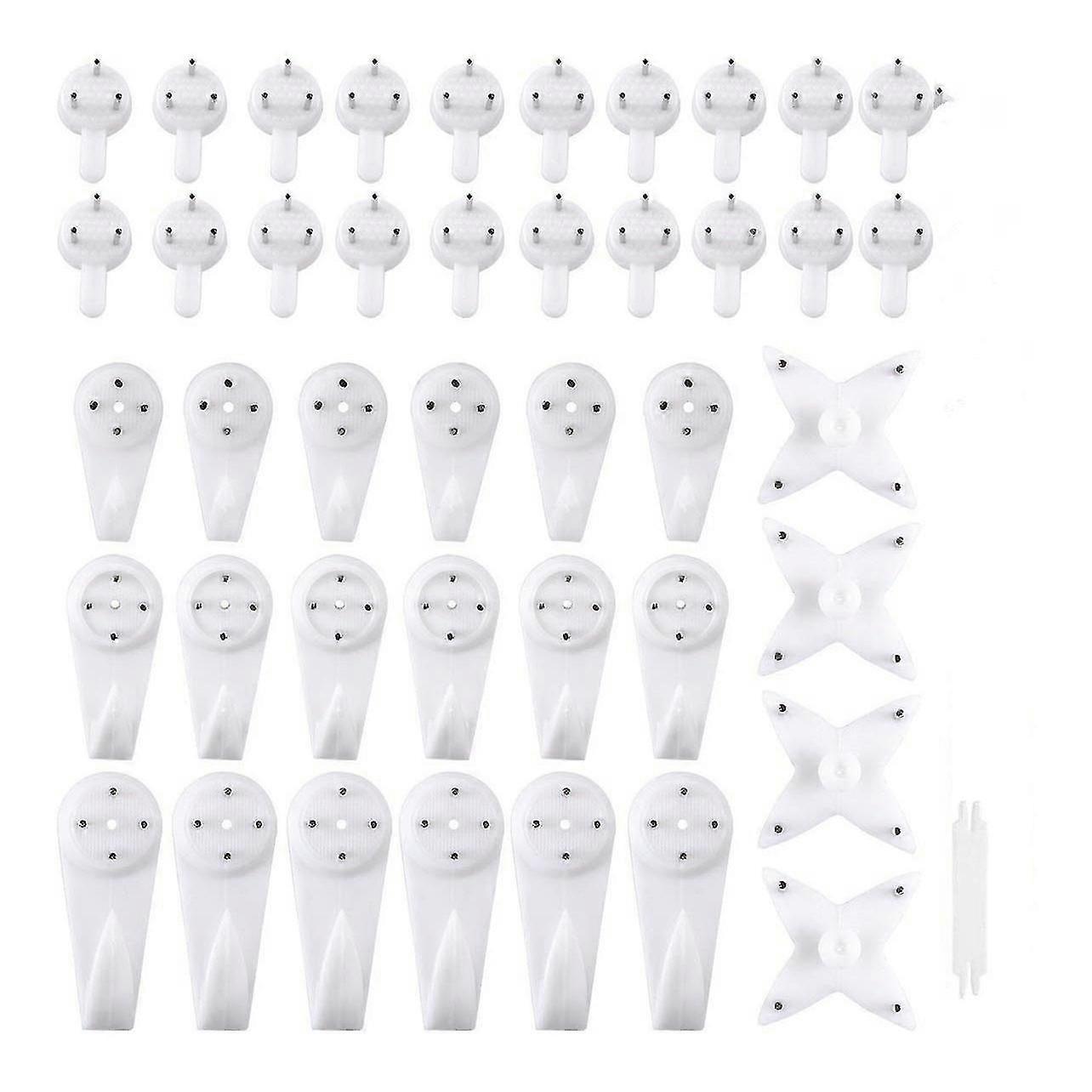 מארז 105 קולבי תמונות לקיר קשה בטון תלוי קירות תמונות מסגרות קיר גבס וו ציור אמנות