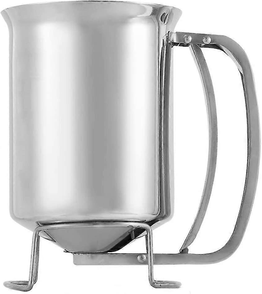 800ml Stainless Steel Batter Dispenser, Ideal For Baking Pastry, Cupcakes, Muffins, Pancakes, Waffles, With Easy Pour Spout And Measuring Gauge In Ml