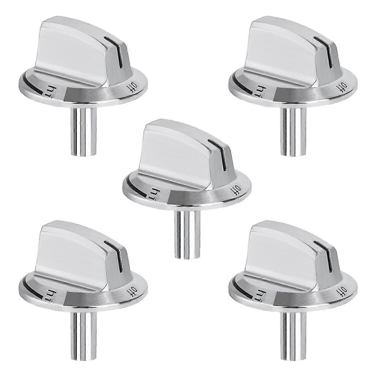 5 Packs Upgrade 5304525746 Long Stem Stove Knobs Replacements Compatible with Gas Stove Range Oven Knobs
