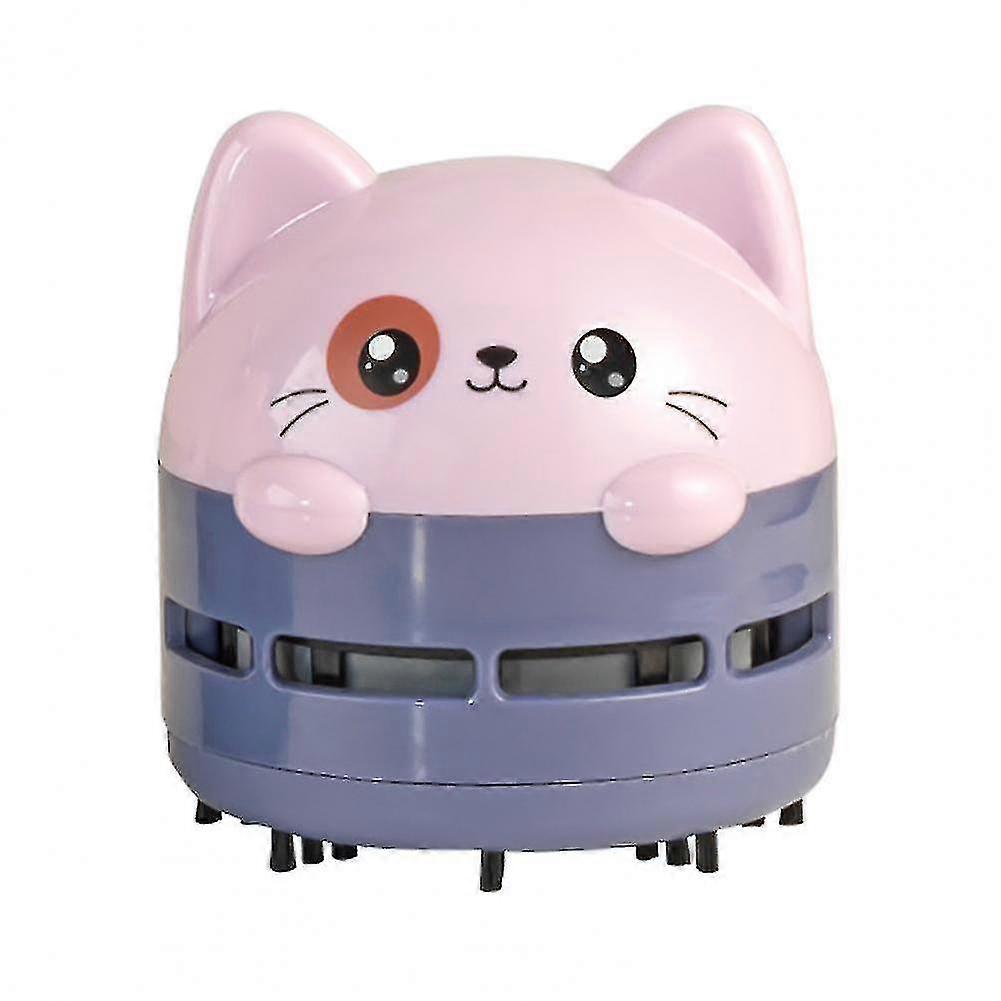 Mini Cartoon Animal Pattern Rechargeable Wireless Vacuum Cleaner (purple)