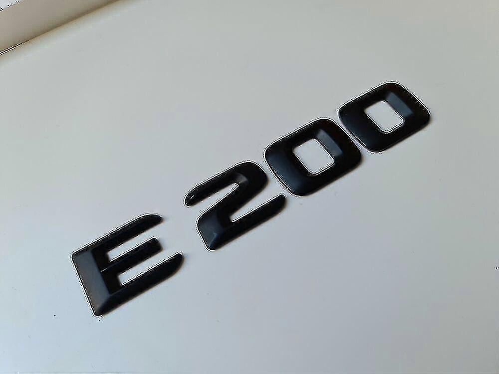 E200 Matte Black Letter Number Rear Boot Badge Emblem E Class Mercedes Matt