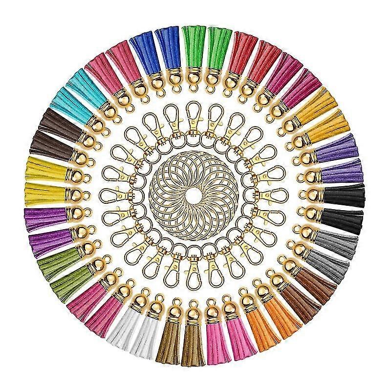 100pieces Tassle Keychain Making Kit Silky Handmade Tassel For Earring Diy