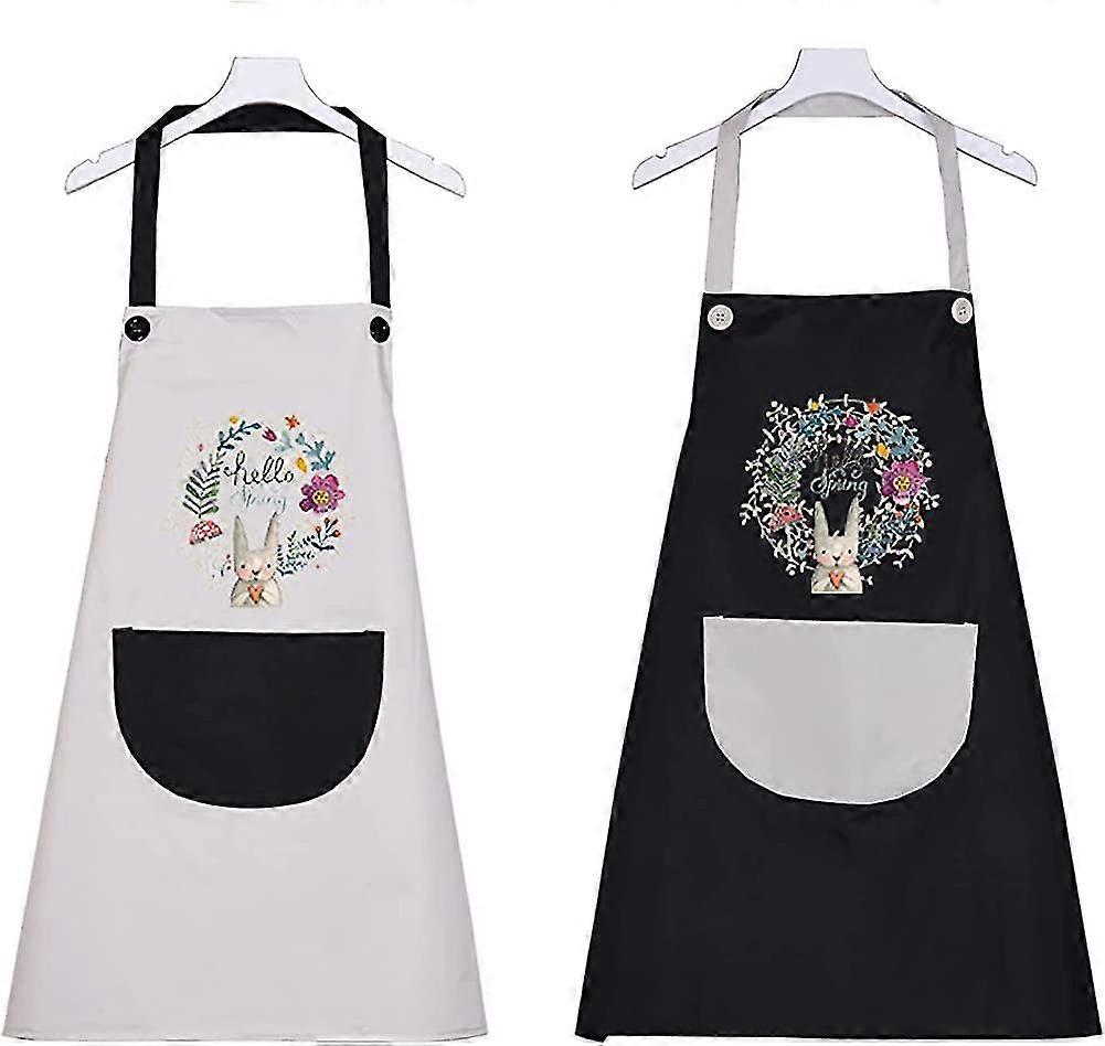 Adjustable Bib Apron With Acsergery Big Pocketwaterproof Adjustable Apron For Kitchen Gift