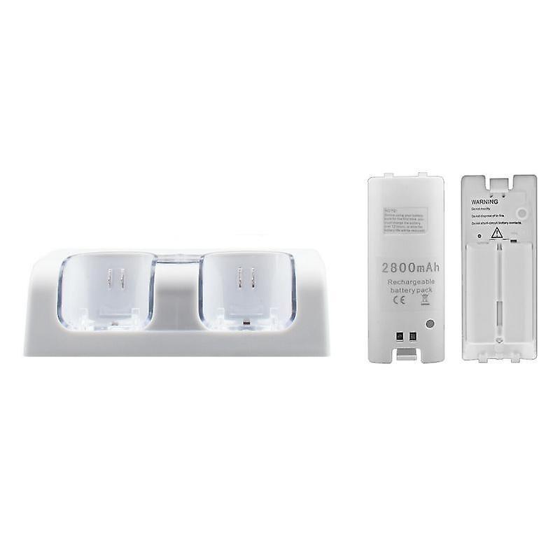 Wii Gamepad Battery Charger Dock Remote Controller Games Accessories