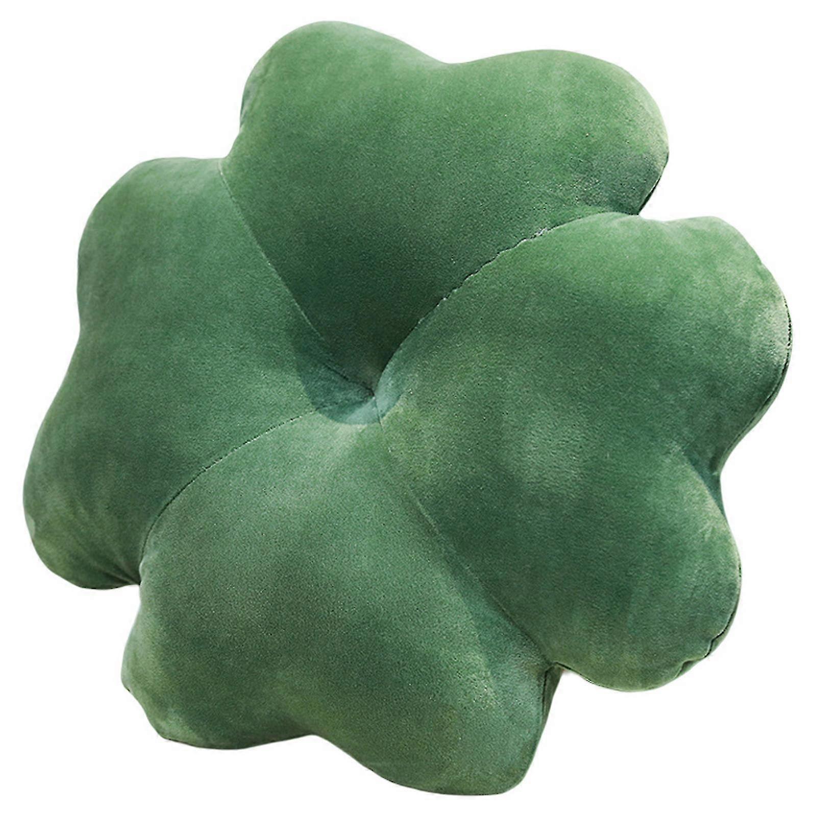 Throw Pillow Comfortable Touch Full Filling High Elasticity Smooth Wear-resistant Decorate Portable Four-leaf Clover Plush Pillow Household Accessory