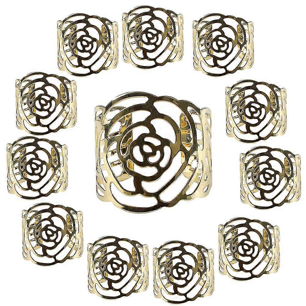 12pcs Crystal Beads Napkin Rings Sparkly Elegant Napkin Holders
